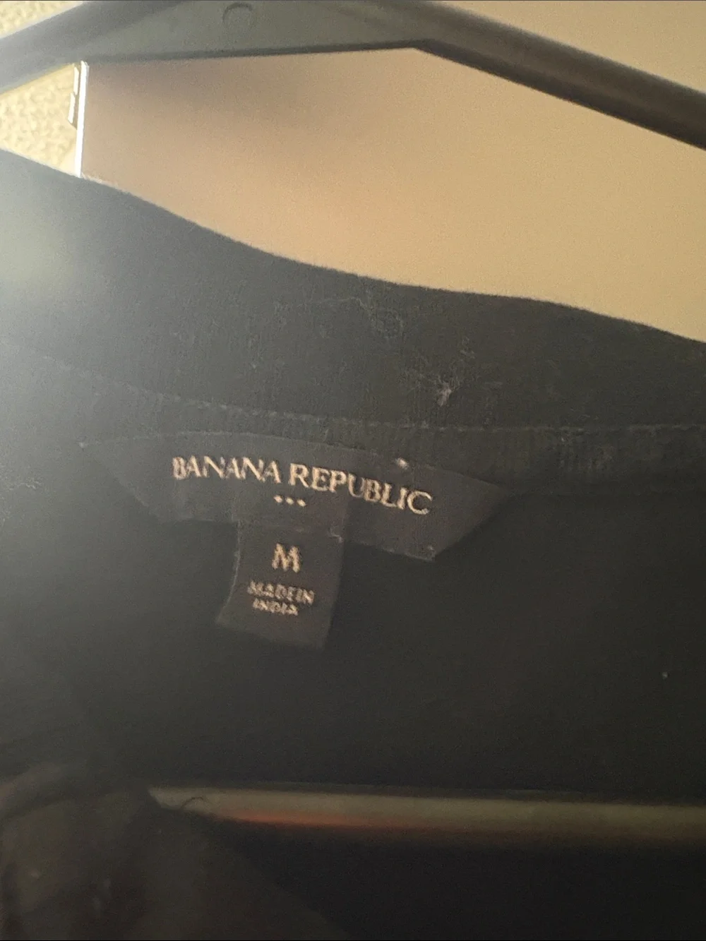 Banana Republic Black Polo Shirt — Short Sleeve